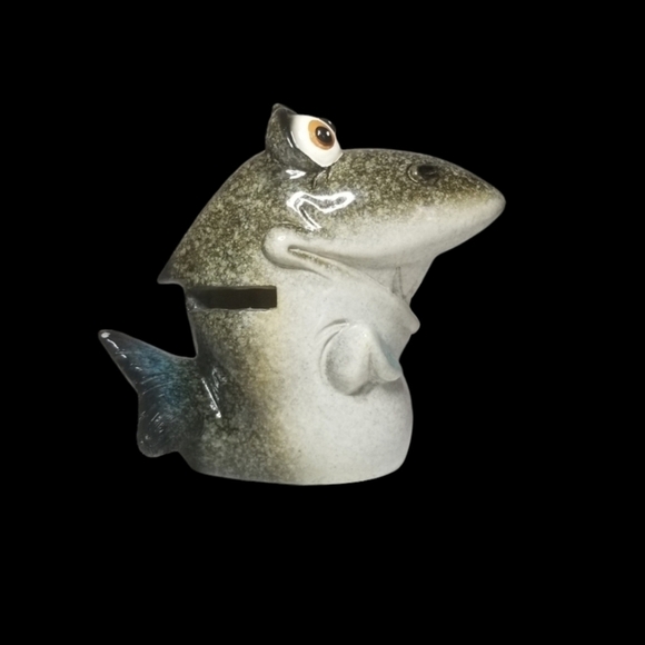 Ceramic Shark Coin Bank - Picture 2 of 10